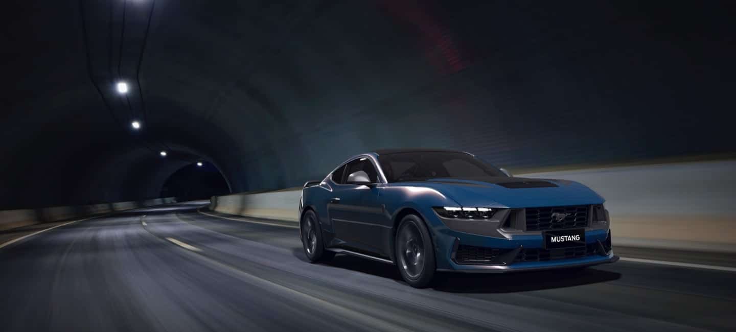 Ford mustang blue hr